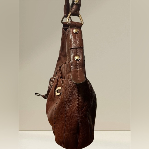 "Authentic B MAKOWSKY VACHETTA LISBON TAN HOBO/SHOULDER BAG STYLE #BM6210- - Picture 6 of 17